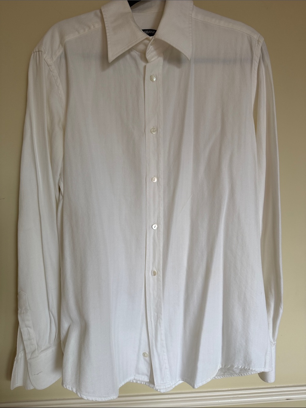 Dolce & Gabbana White Men's Long-Sleeve Dress Shirt